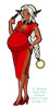 Aisha in a Red Dress