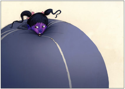 girl beauregarde inflation blueberry