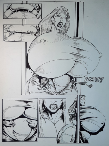 Johnny Swell original lineart, The Adventures of Berrygirl, page 7