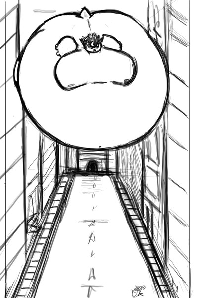 floating above